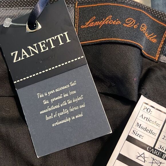 NWT Zanetti 36R Wool Pants  - Picture 5 of 12